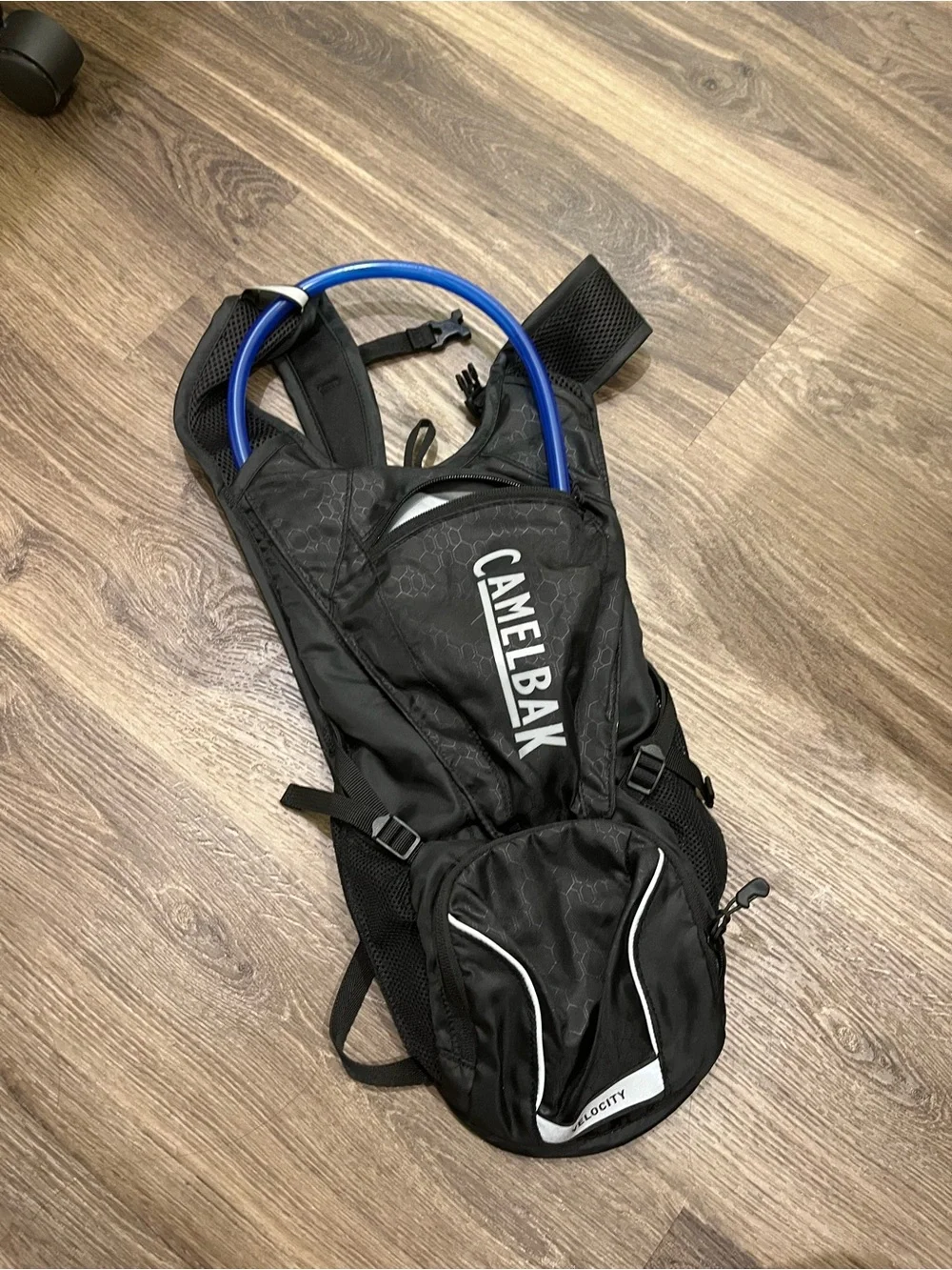 CamelBak Black Hydration Backpack with Blue Tube
